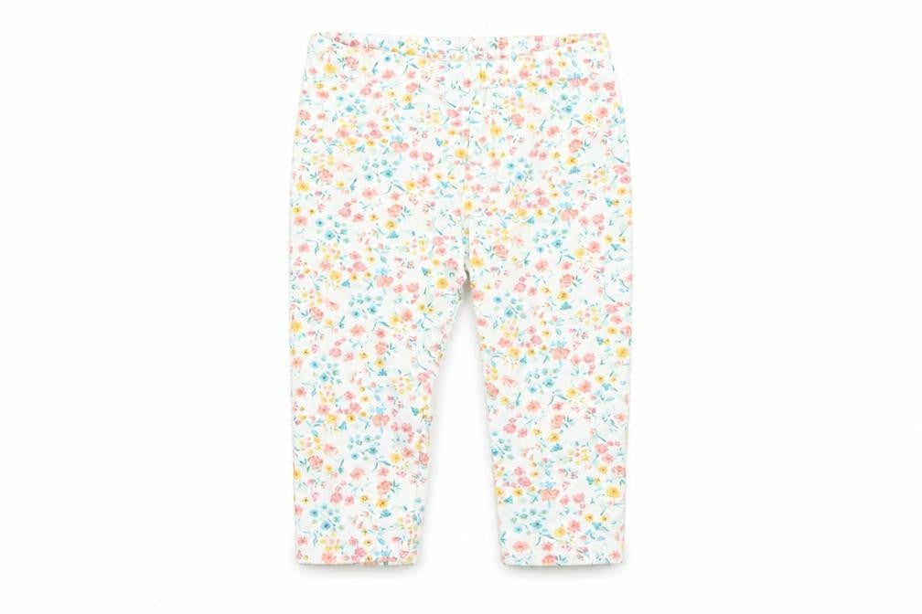 numeg Baby Multicoloured Floral  Cropped Leggings Size 6-9 Months