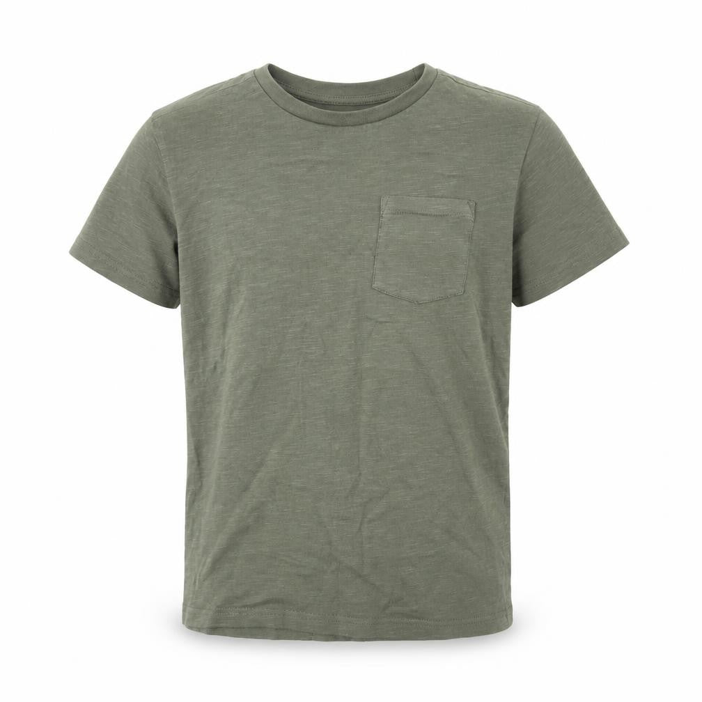 Front view of George boys’ green basic t-shirt, size 9, years