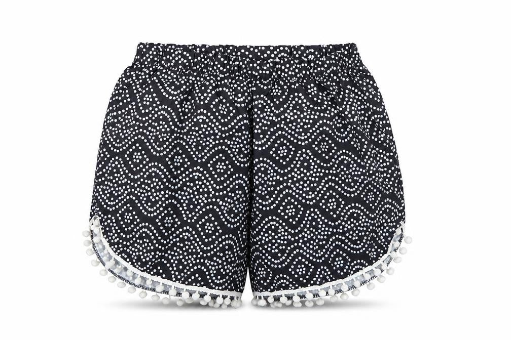Preworn Womens Black Polka Dot  Culotte Shorts Size XL