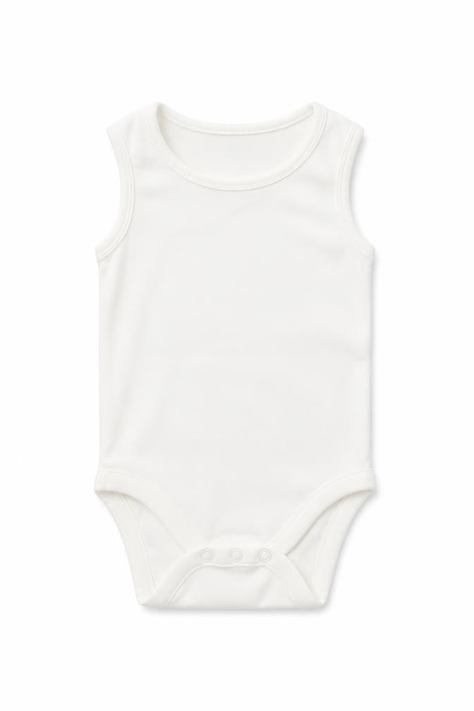 Front view of Next Baby White Babygrow One-Piece, size 6-9, Months