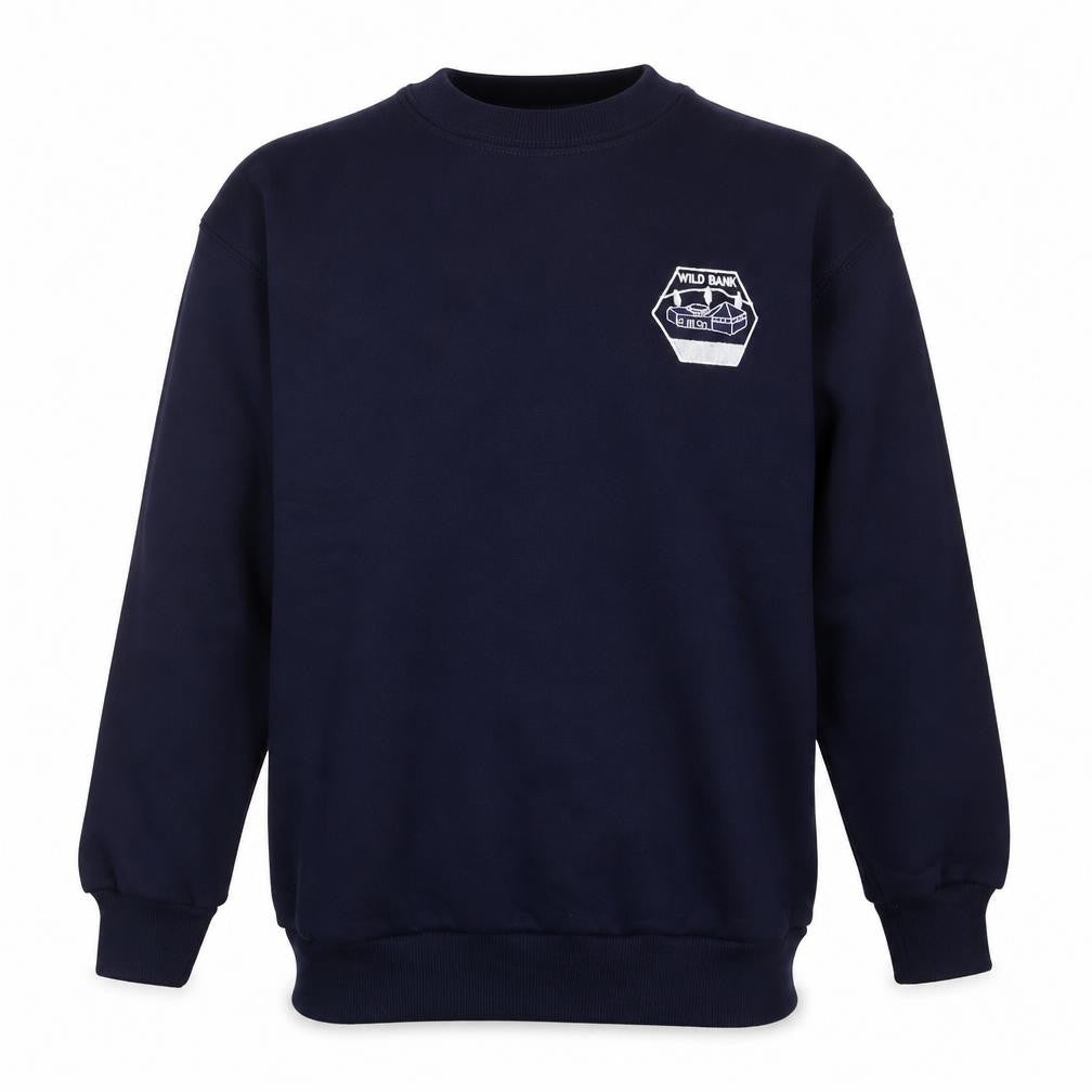 Front view of MCS boys’ blue pullover sweatshirt, size S