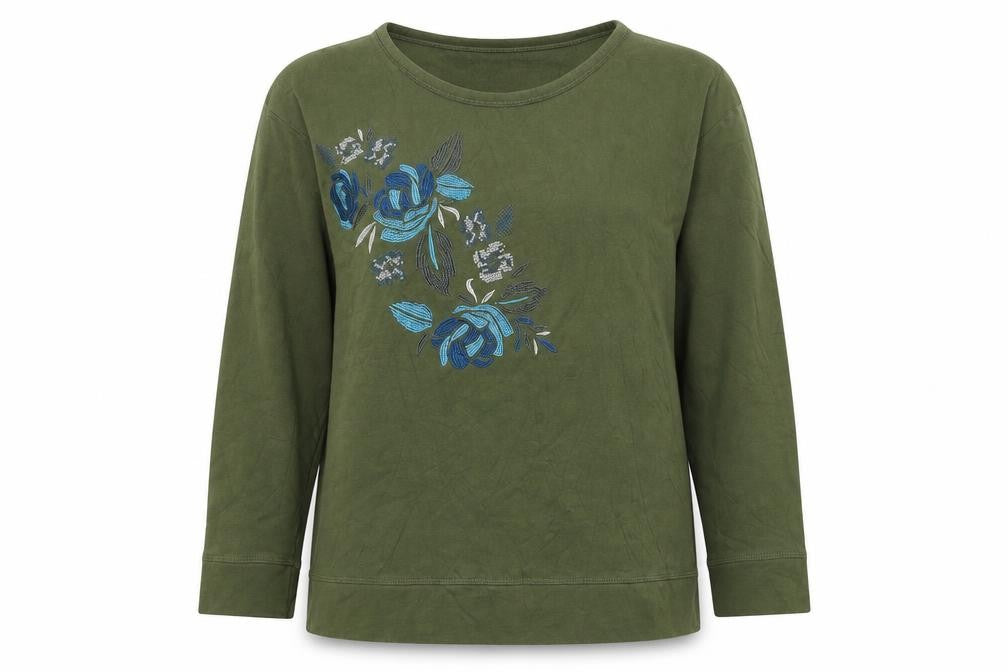 Front view of Architect women’s green pullover sweatshirt, size XL