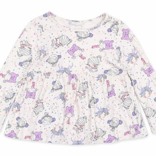 Gap Girls White Polka Dot  T-Shirt Dress  Size 5 Years