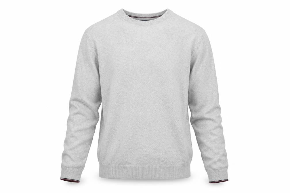Front view of Easy men’s grey pullover sweatshirt, size S