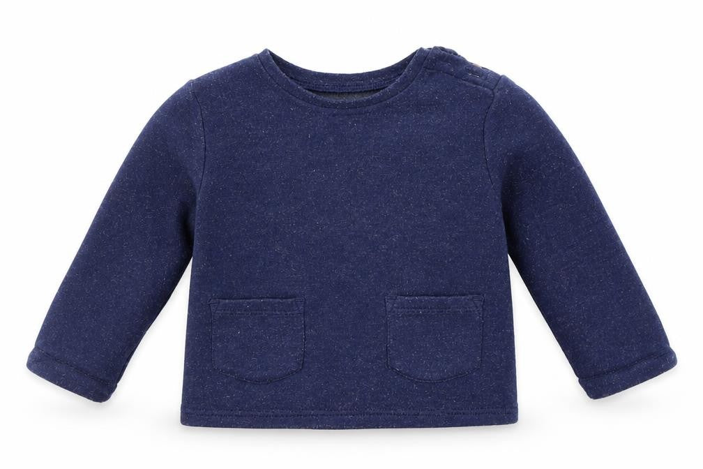 Front view of Tu Baby Blue jumper, size 6-9, Months