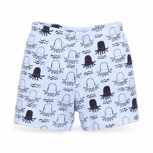 F&F Baby Blue   Cropped Trousers Size 9-12 Months  - squids