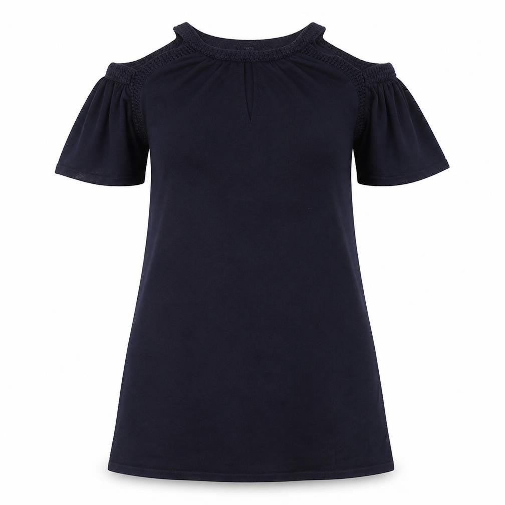 Front view of Next women’s blue a-line, size UK 12