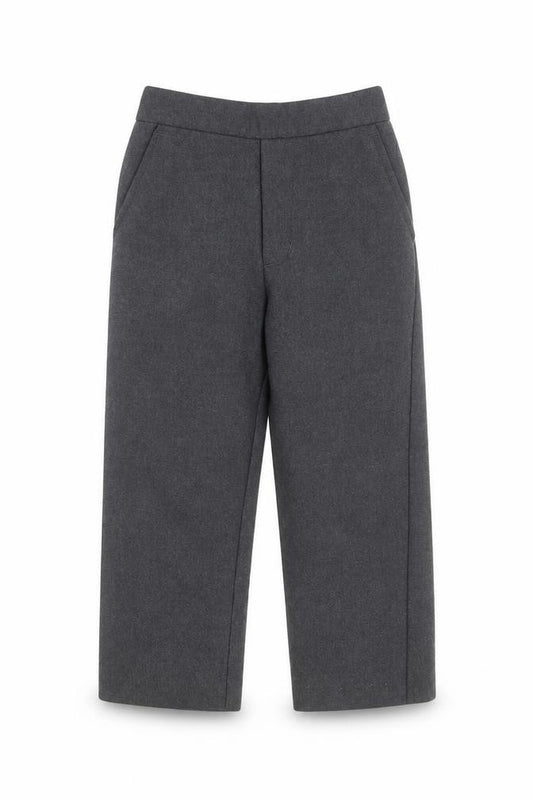 Front view of whittakers boys’ grey dress pants trousers, size 5, years - school