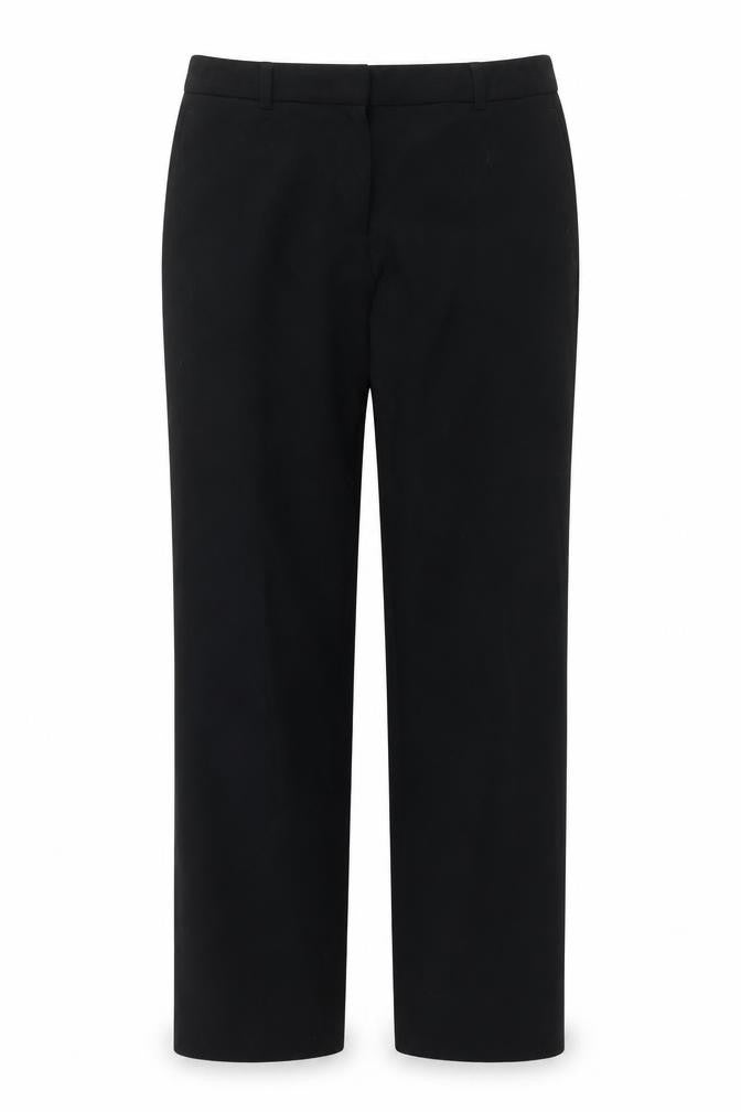 Front view of Marks & Spencer women’s black trousers, size UK 12, 30-inch leg