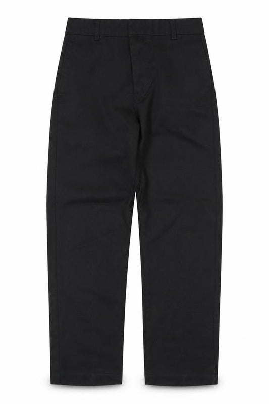 Front view of Preworn boys’ black dress pants trousers, size 11-12, years