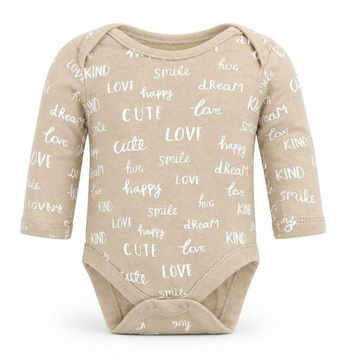 George Baby Brown   Babygrow One-Piece Size 0-3 Months  - Cute Love Smile