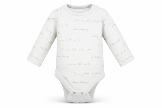 Front view of Disney Baby White Babygrow One-Piece, size 0-3, Months
