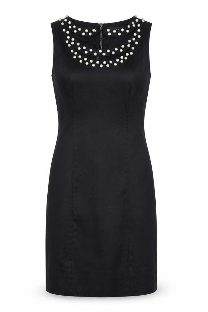 Front view of AX Paris women’s black shift, size UK 8