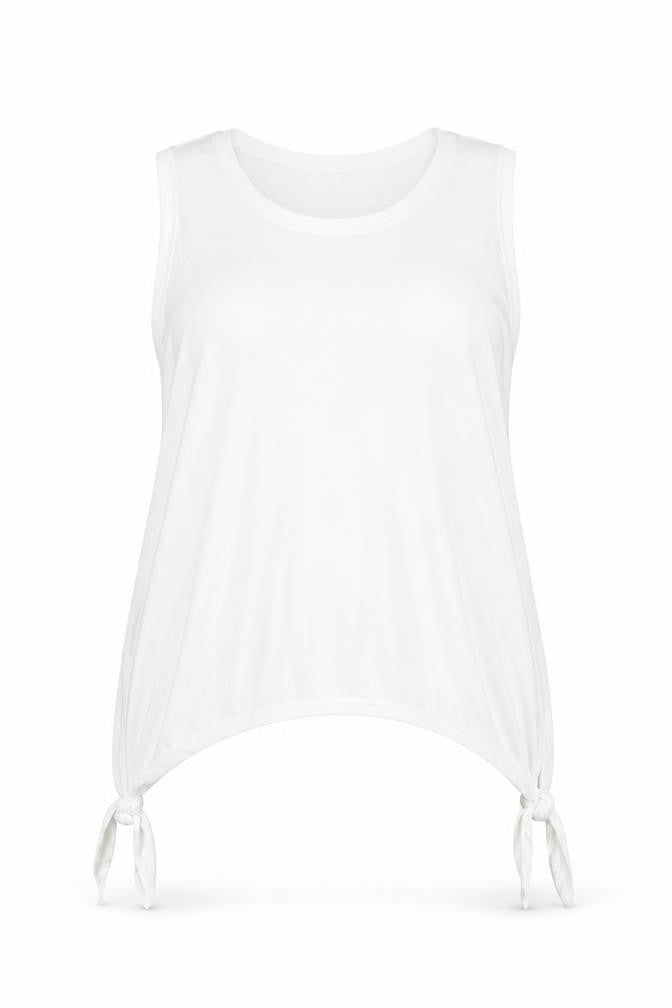 Front view of Hequ women’s white basic blouse, size 2XL