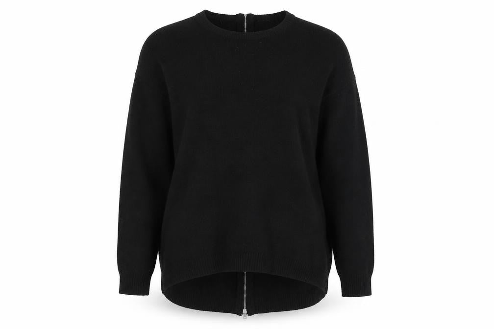 Front view of Pep&Co women’s black jumper, size UK 8