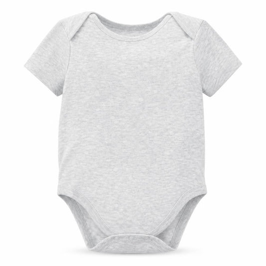 Front view of Very Baby Grey Polka Dot Romper One-Piece, size 9-12, Months