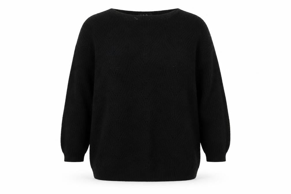 Front view of Kapalua women’s black jumper, size L