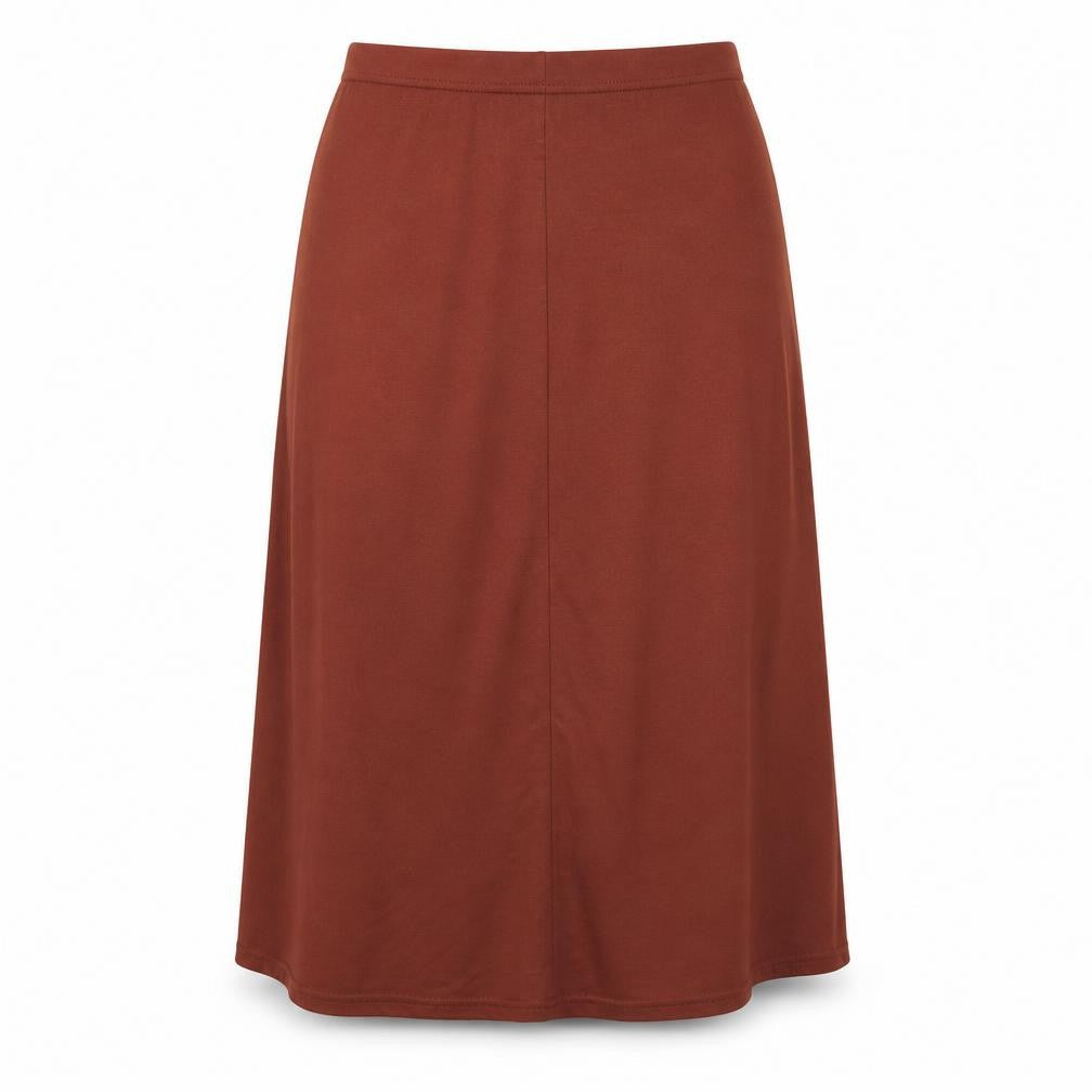 Front view of Preworn women’s orange a-line skirt, size M