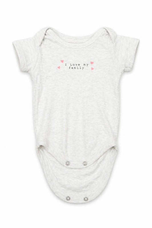 Front view of George girls’ grey leotard one-piece, size 0-3, months