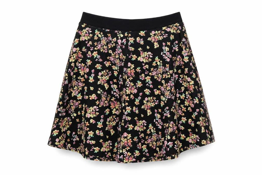 Atmosphere Womens Black Floral  A-Line Skirt Size 10