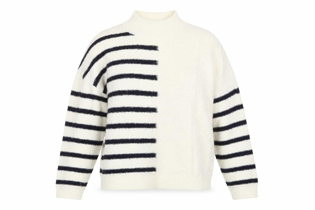 Front view of Marks & Spencer women’s white knit jumper, size S