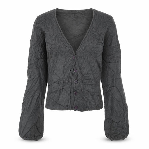New Look Womens Grey  Knit Cardigan Jumper Size 6