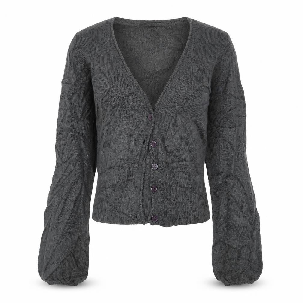 New Look Womens Grey  Knit Cardigan Jumper Size 6