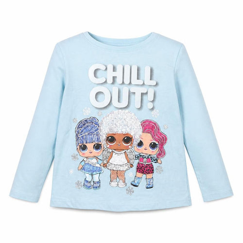 LOL Girls Blue   Basic T-Shirt Size 3 Years  - LOL Dolls