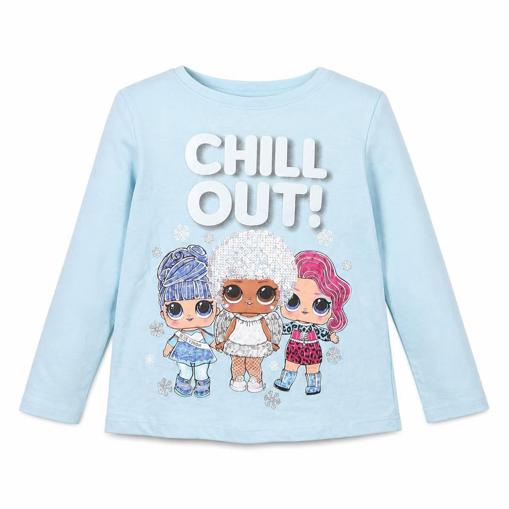 LOL Girls Blue   Basic T-Shirt Size 3 Years  - LOL Dolls