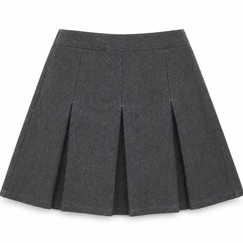 M&S Girls Grey   Pleated Skirt Size 5-6 Years