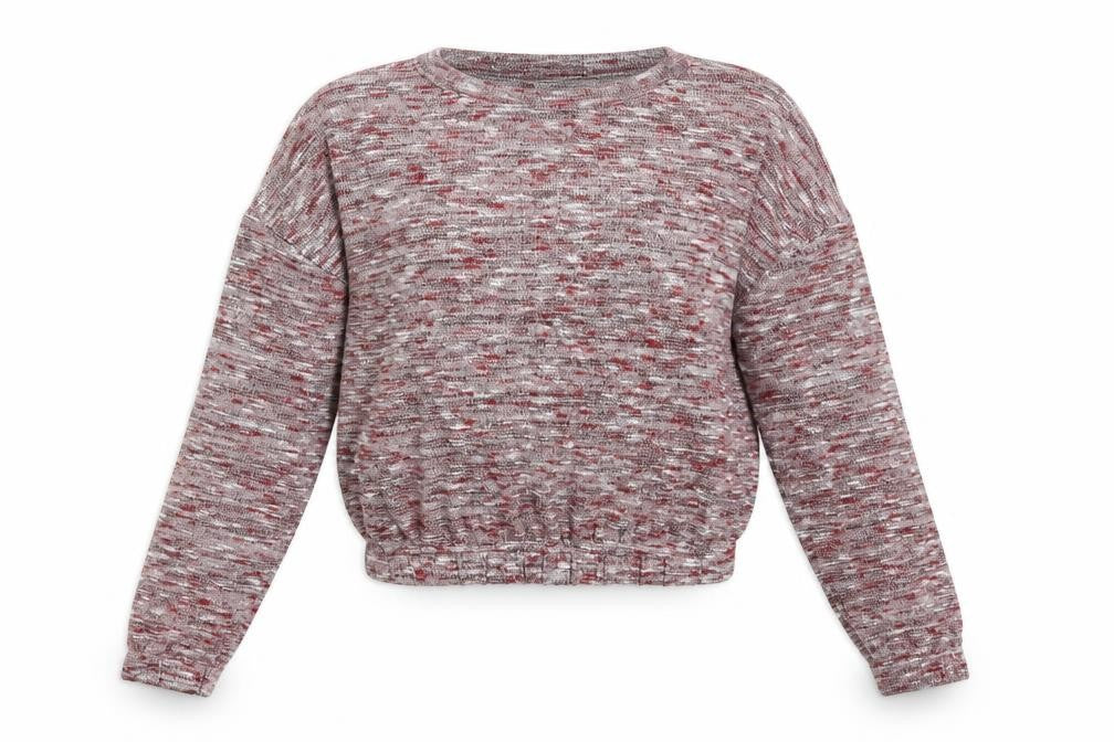 Front view of Miss Selfridge women’s red jumper, size UK 8