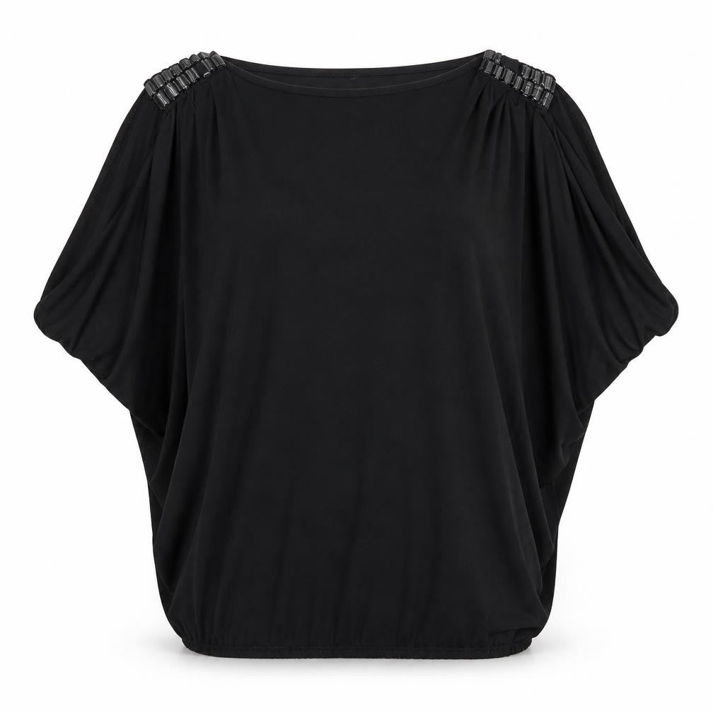 Front view of Wallis women’s black basic blouse, size M