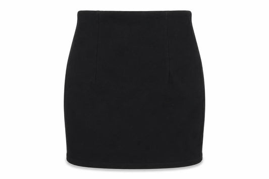 Front view of ASOS women’s black basic t-shirt, size UK 8
