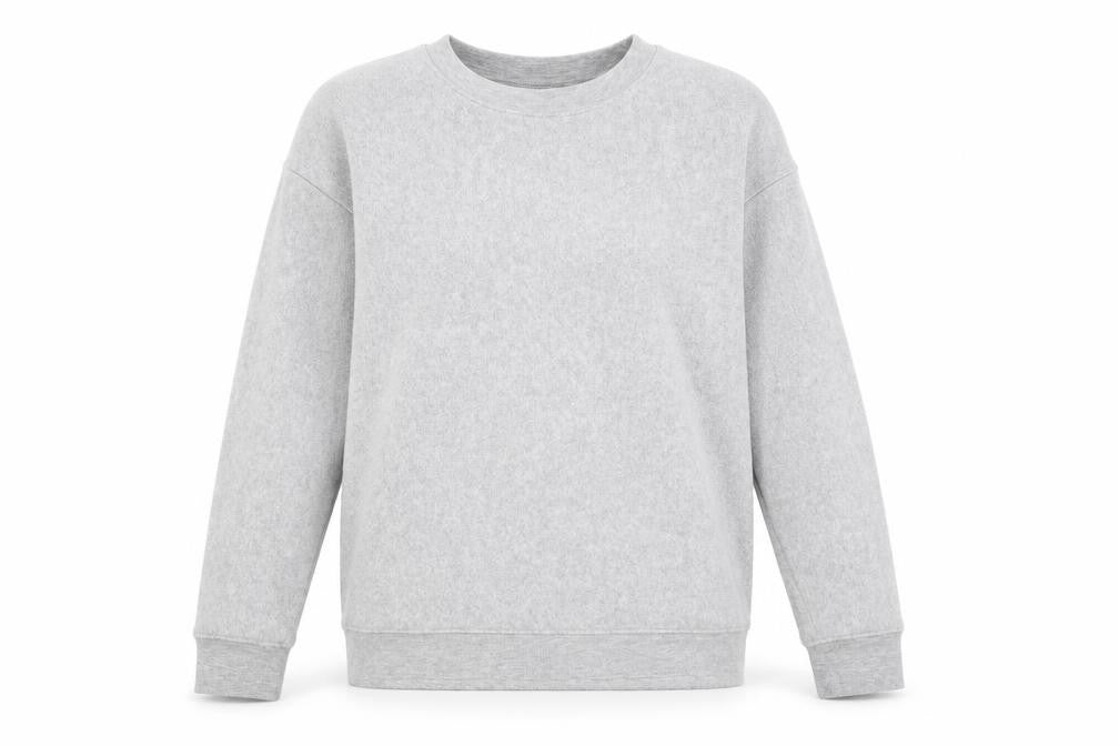 Front view of Topshop women’s grey jumper, size UK 8