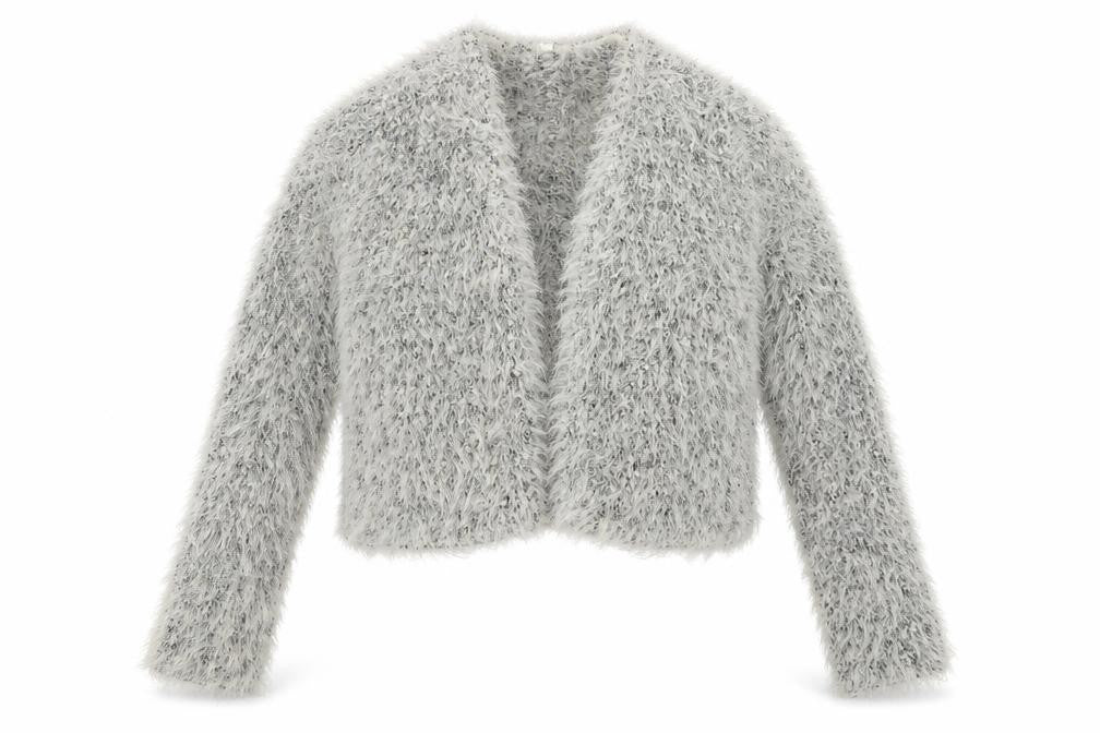 Front view of H&M women’s grey jacket, size M