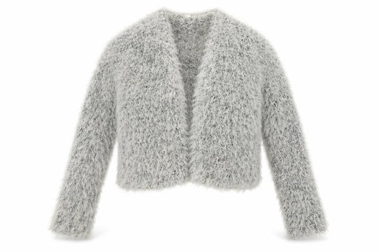 Front view of H&M women’s grey jacket, size M