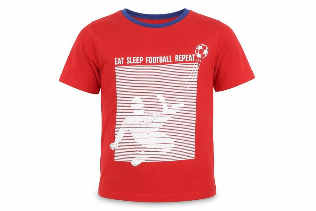 Front view of George boys’ red pyjama top, size 11-12, years