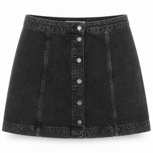Topshop Womens Grey  Denim A-Line Skirt Size 30 in