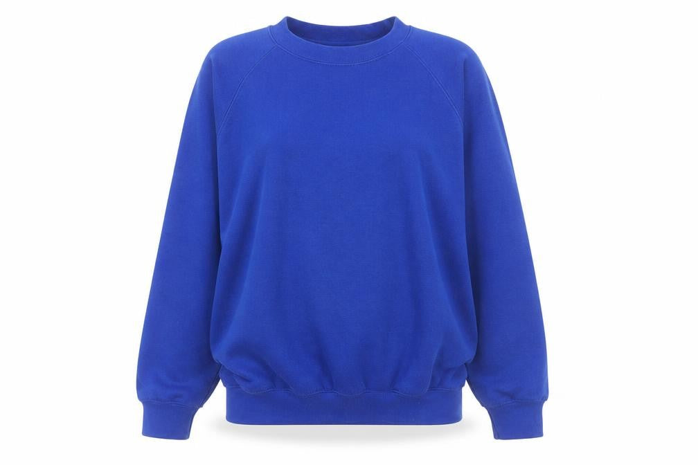 Front view of westex girls’ blue pullover sweatshirt, size 12-13, years - school