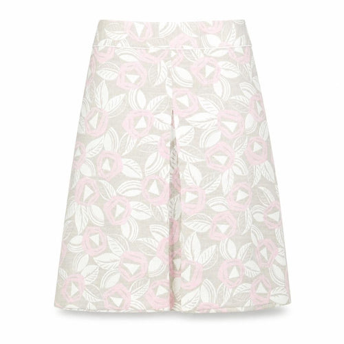Oasis Womens Beige Floral  A-Line Skirt Size 10