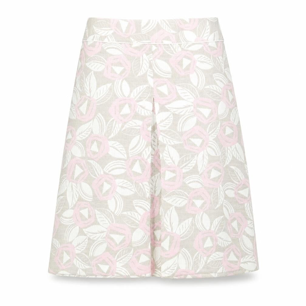 Oasis Womens Beige Floral  A-Line Skirt Size 10