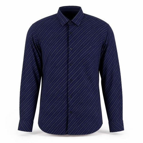 Burton Mens Blue Striped   Dress Shirt Size S
