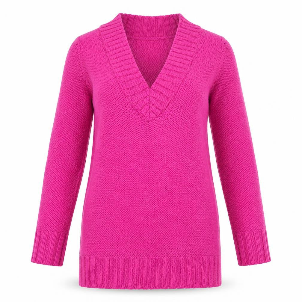 Front view of Shop Direct women’s pink knit jumper, size UK 10