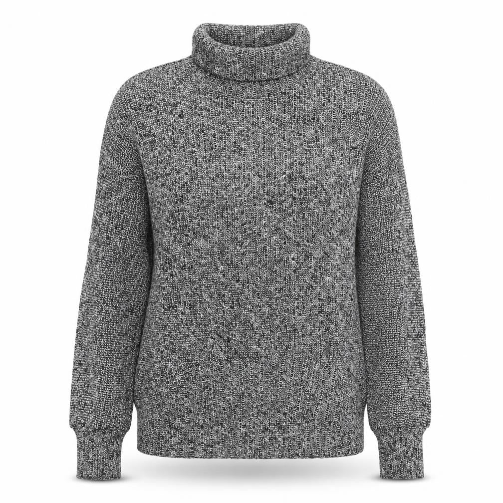 Front view of Topshop women’s grey knit jumper, size UK 8