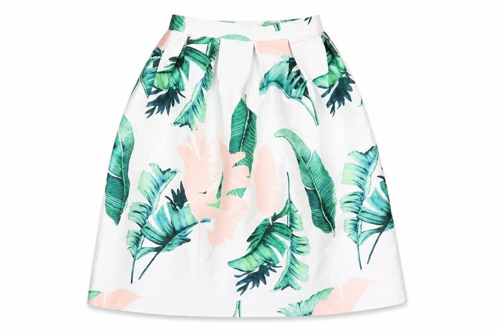 Preworn Womens White   Flare Skirt Size L