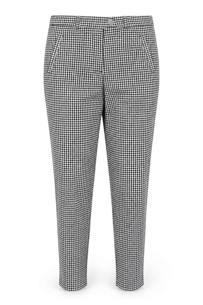 F&F Womens Black Check  Trousers  Size 10 L26 in