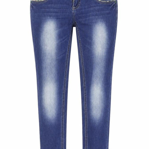 TINDDO Womens Blue   Skinny Jeans Size 28 L30.5 in