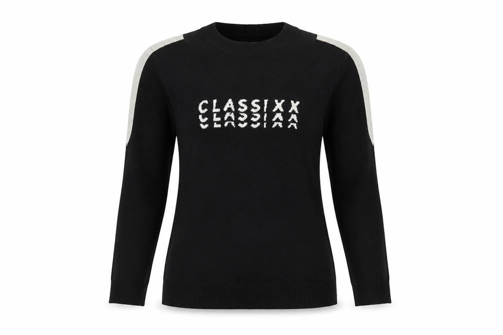 Front view of H&M women’s black jumper, size M