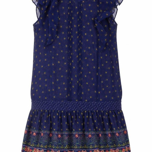 Monsoon Womens Blue Geometric  A-Line  Size 10
