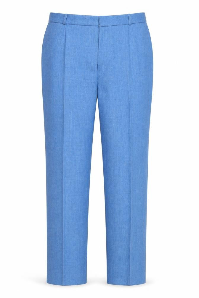 Front view of Classics women’s blue trousers, size UK 32, 29-inch leg